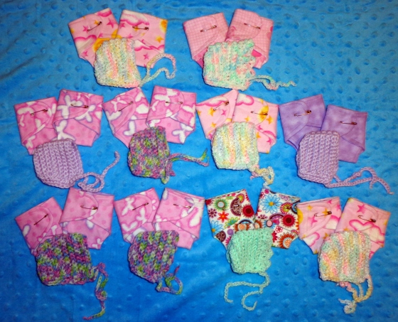 Teeny diapers large with bonnets ala mom girlie 10-19-14 - Copy